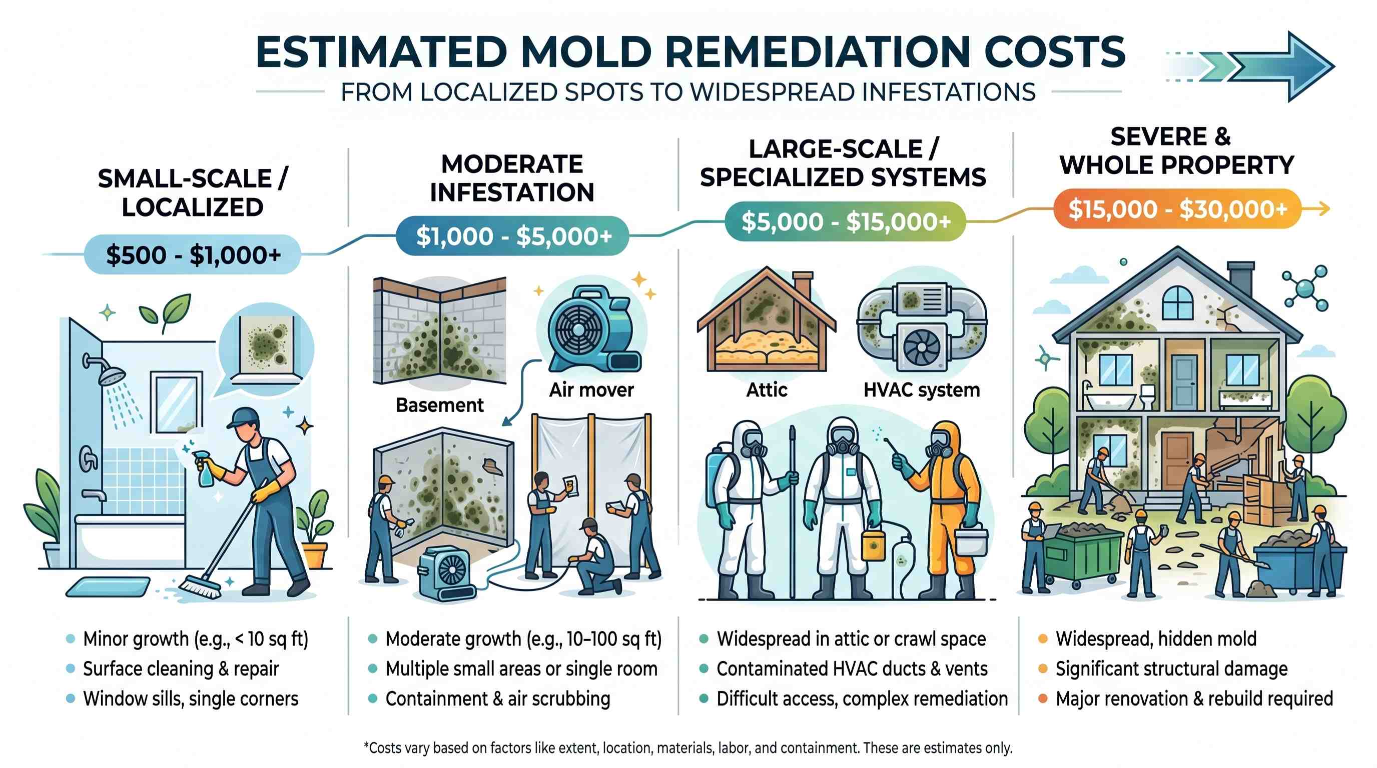 Infographic mold remadation cost